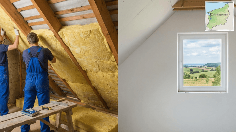 Realizacja ocieplenia poddasza w woj. zachodniopomorskim - jak wygląda krok po kroku?